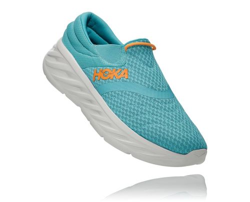 Hoka One One Herre Herre Ora Recovery Shoe 2 Recovery Sandalerer Aquarelle/Blazing Oransje Norge-43BNR